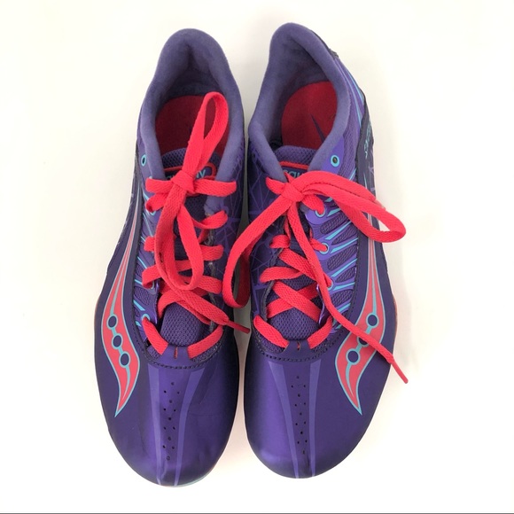 Saucony Womens Spitfire Racing Running Shoes Sz 9 - Picture 4 of 15